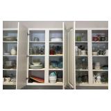 Contents of upper kitchen cabinets