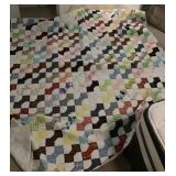 King size hand stitched quilt