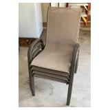 4 stacking patio chairs