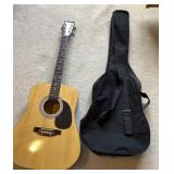 Burswood Esteban acoustic guitar with soft case
