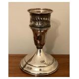 Weighted sterling candle holder