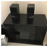Media stand plus compact stereo system