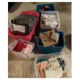 Soft goods with totes --towels and bed linens