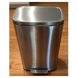 Stainless steel step-on kitchen trash can
