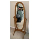 Oval cheval mirror