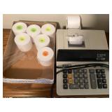 Canon electric adding machine & extra rolls