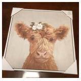 Cow print on canvas