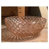 Pink Depression glass bowl