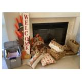 Home decor on hearth