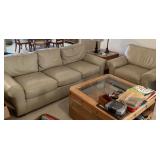 Leather sofa and chair