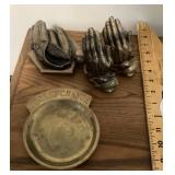 Decorative brass wall hangings & spare change tray