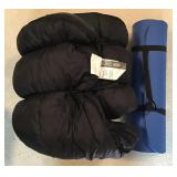 Sleeping bag and yoga mat