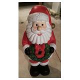 LED molded plastic Santa decoration