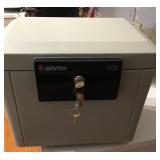 Sentry locking file box with key