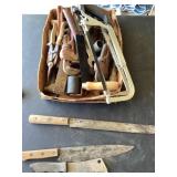 Flat of tools and knives