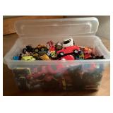 Tub of diecast vehicles