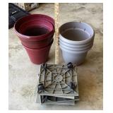 Planter pots and rolling pot stands