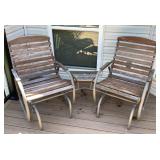 2 patio glider rockers and table unit