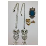 Owl theme jewelry