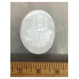 Selenite palm stone