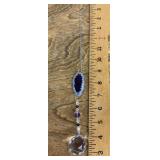 Crystal window chime with purple agate slice