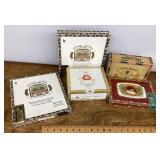 5 cigar boxes