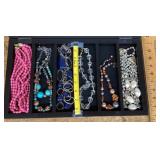 Collection of costume jewelry necklaces