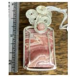 Rhodochrosite pendant