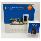 Ring camera and a battery pack