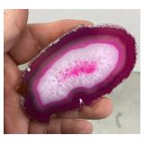 Pink agate slice