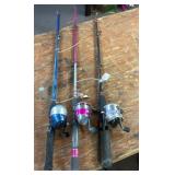 3 Zepko spin cast poles