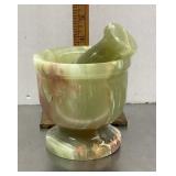 Green onyx mortar & pestle