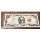 1963 red seal $2 bill