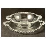 Imperial Glass Candlewick dish & underplate