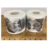 2 rolls of novelty Fidel castro toilet paper