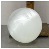 Selenite polished sphere