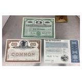 3 stock certificates