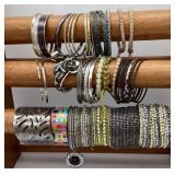 Costume jewelry bangle bracelets