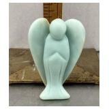 Carved amazonite angel
