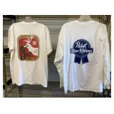 Pabst and Stag logo shirts