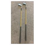 2 Helen McDonald wood shaft irons