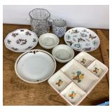 Glass vase and dishes clean up lot