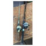 2 Zebco spin cast poles