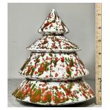 Vintage 1980 ceramic Christmas tree cookie jar