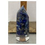 Blue Lapis stones encased in resin