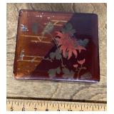 Lacquered jewelry box and contents