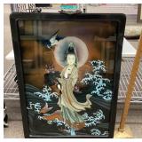 Okimono painting on glass