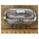 Silverplate butter dish