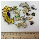 Animal themed brooches and pins