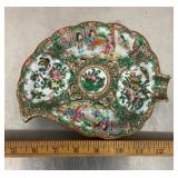 Antique Chinese porcelain leaf shaped dish